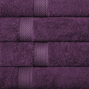 Superior Egyptian Cotton Plush Heavyweight Absorbent Luxury Soft Bath Towel - Plum