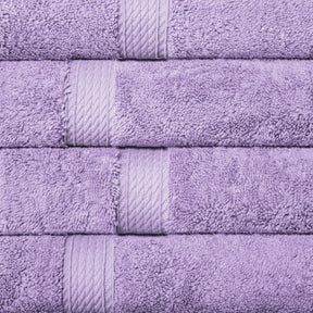 Solid Egyptian Cotton 4 Piece Hand Towel Set - Purple
