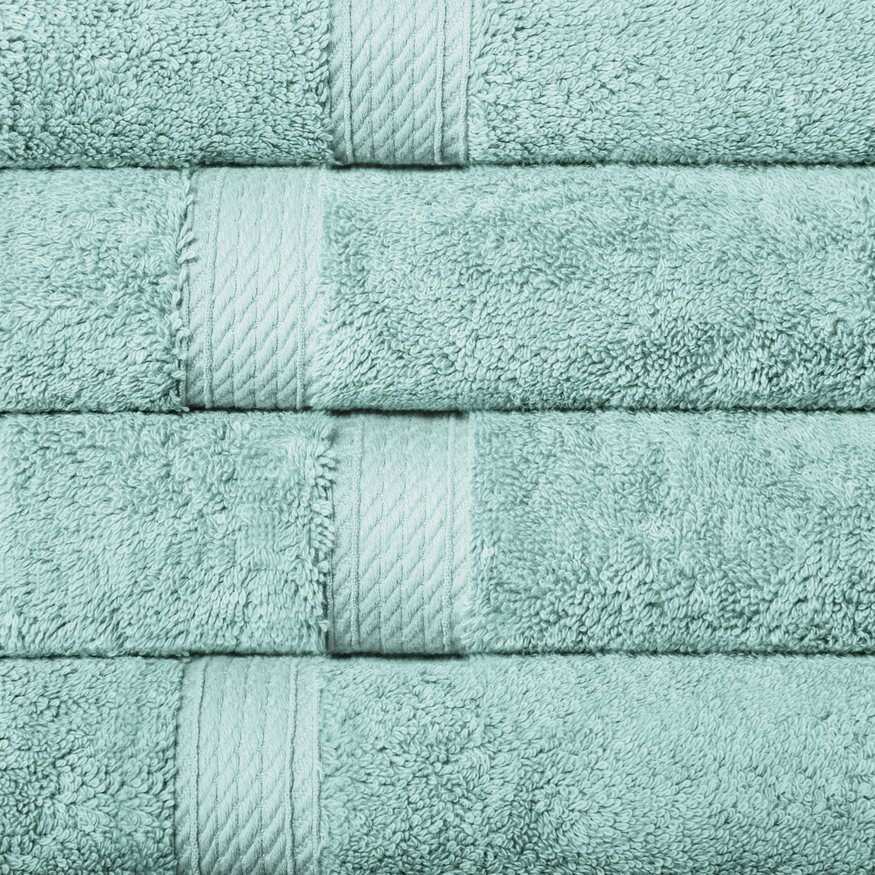 Solid Egyptian Cotton 4 Piece Hand Towel Set - Seafoam