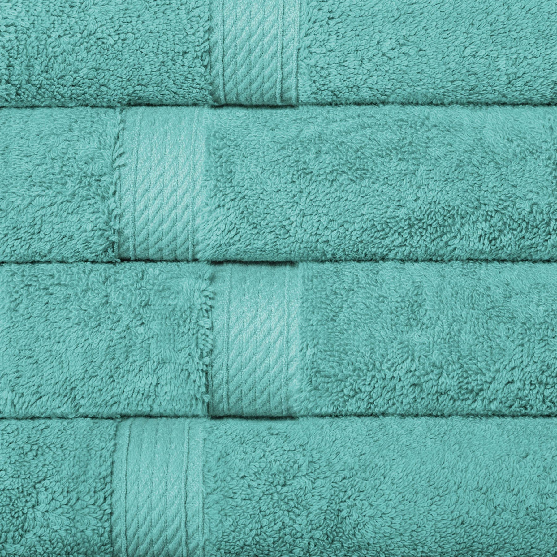 Superior Egyptian Cotton Plush Heavyweight Absorbent Luxury Soft 9-Piece Towel Set - Turquoise