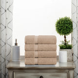 Egyptian Cotton Hand Towels 4-Piece Plush Set by Madison