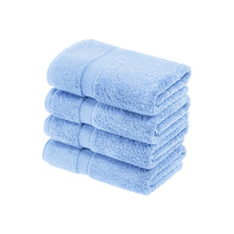 Solid Egyptian Cotton 4 Piece Hand Towel Set - Light Blue