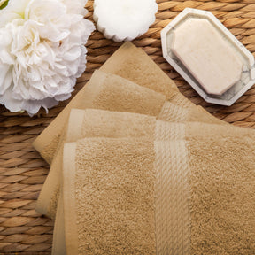 Superior Egyptian Cotton Plush Heavyweight Absorbent Luxury Soft Bath Towel - Toast