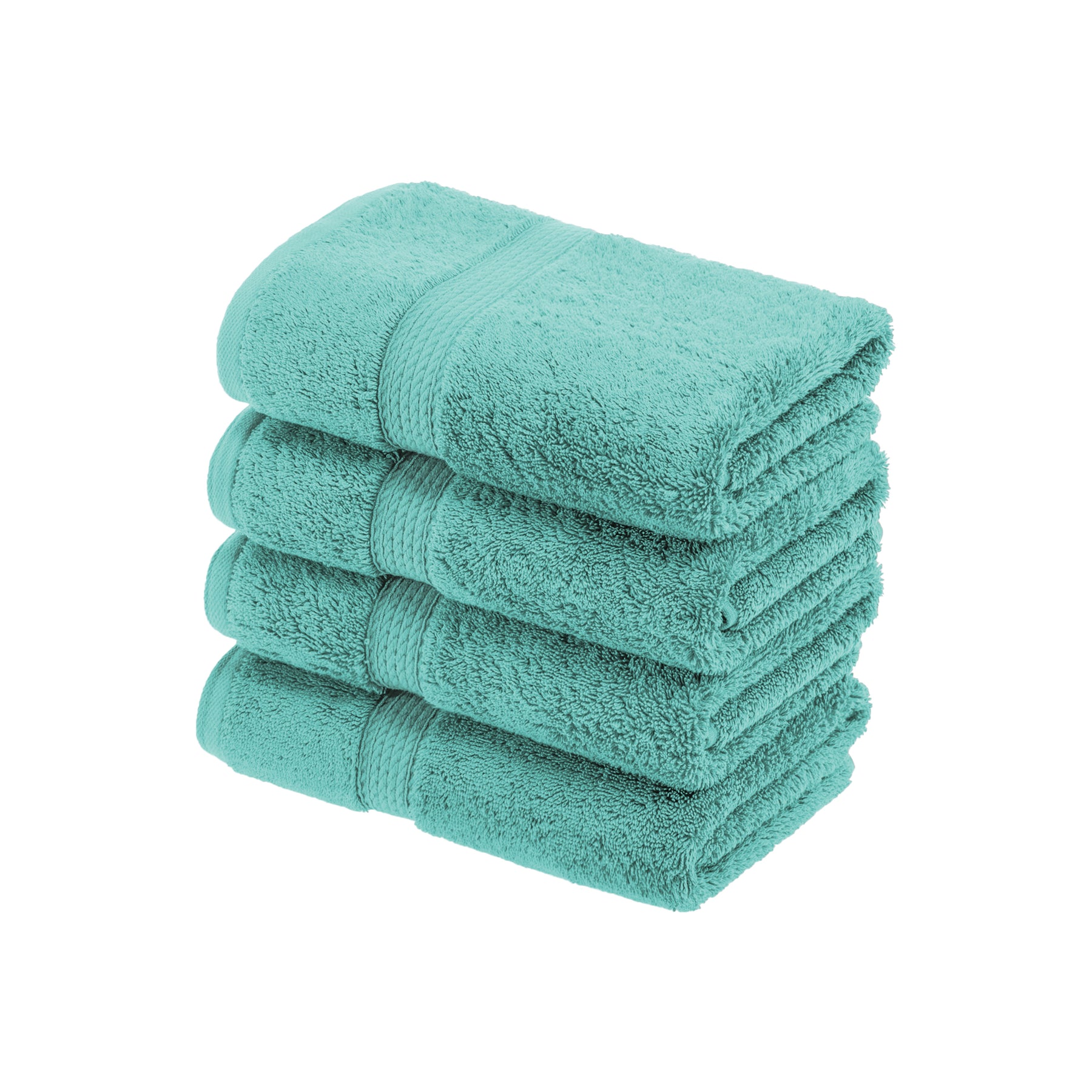 Egyptian Cotton Pile Absorbent Solid 4 Piece Hand Towel Set
