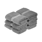 Superior Madison Egyptian Cotton Plush Face Towel Washcloth Set of 6 - Egyptian Cotton Face Towel by Superior Brand