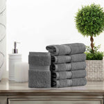 Superior Madison Egyptian Cotton Plush Face Towel Washcloth Set of 6 - Egyptian Cotton Face Towel by Superior Brand