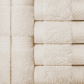 Egyptian Cotton Heavyweight 6 Piece Face Towel/ Washcloth Set - Cream