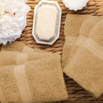 Superior Madison Egyptian Cotton Plush Face Towel Washcloth Set of 6 - Egyptian Cotton Face Towel by Superior Brand