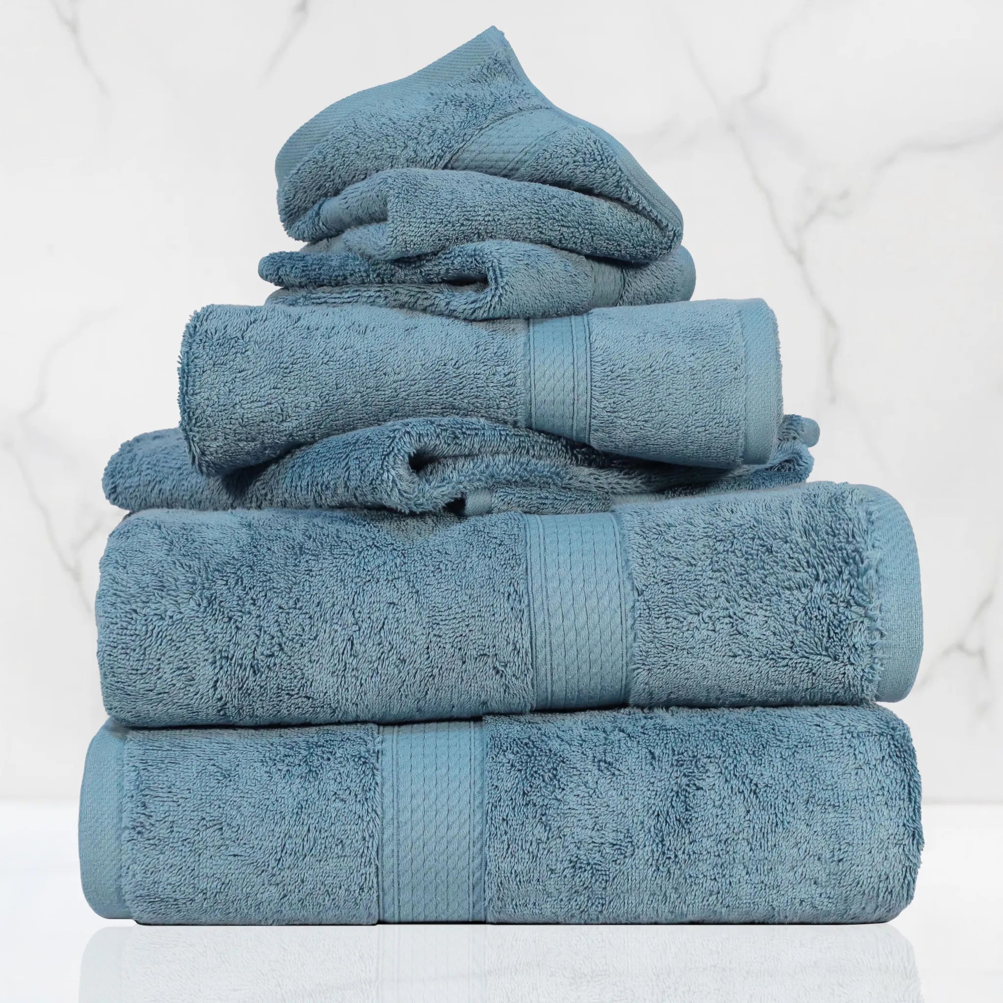 Madison Egyptian Cotton Plush Heavyweight 6 Piece Towel Set