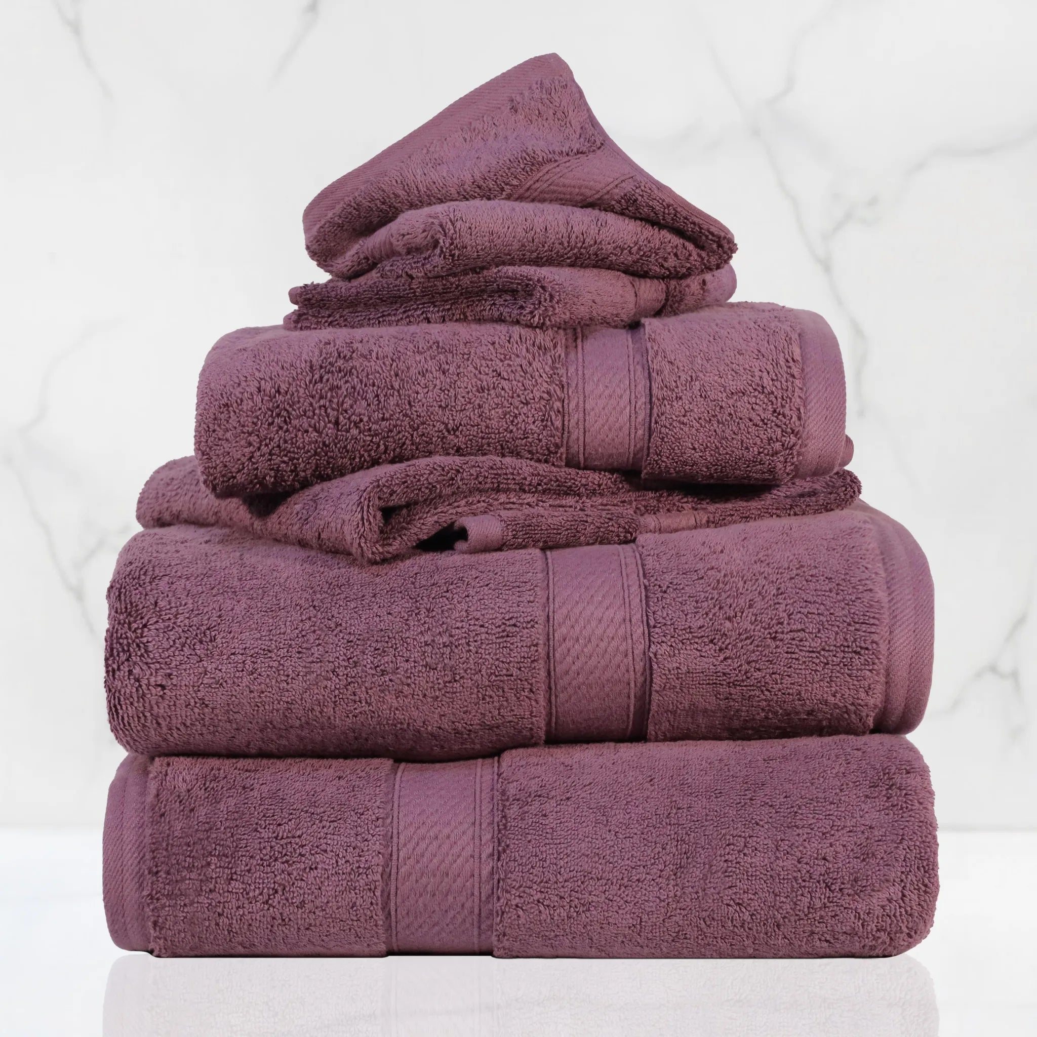 Madison Egyptian Cotton Plush Heavyweight 6 Piece Towel Set