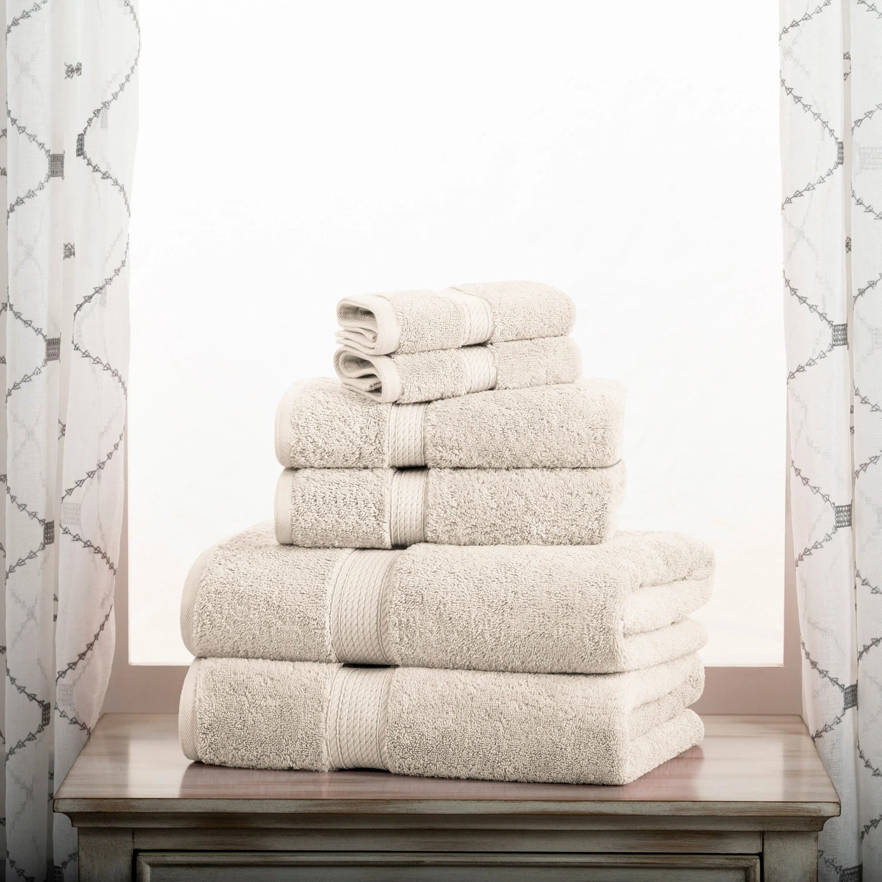 Hand Towel Set, Luxury Premium Cotton Blend Hand Towel, Natural