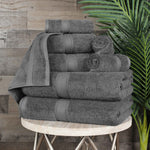 Madison Egyptian Cotton Plush Heavyweight 8 Piece Towel Set - Egyptian Cotton Towel Set by Superior Brand
