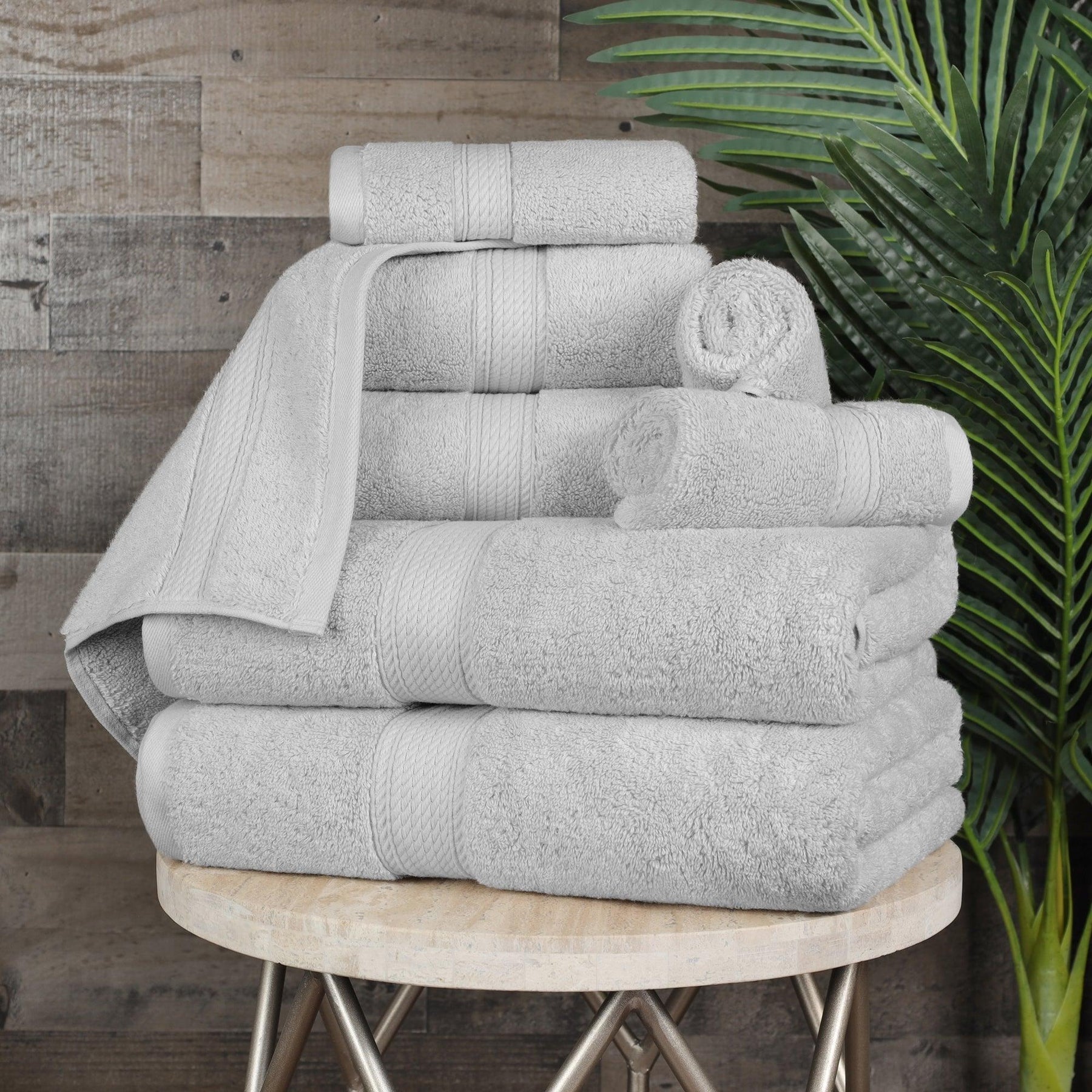 Egyptian Cotton Heavyweight 8 Piece Towel Set