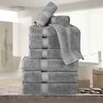 Madison Egyptian Cotton Plush Heavyweight 9 Piece Towel Set - Egyptian Cotton Towel Set by Superior Brand