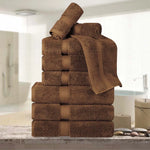 Madison Egyptian Cotton Plush Heavyweight 9 Piece Towel Set - Egyptian Cotton Towel Set by Superior Brand