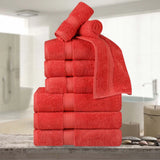 Madison Egyptian Cotton Plush Heavyweight 9 Piece Towel Set - Egyptian Cotton Towel Set by Superior Brand