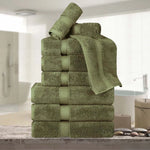 Madison Egyptian Cotton Plush Heavyweight 9 Piece Towel Set - Egyptian Cotton Towel Set by Superior Brand