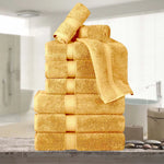 Madison Egyptian Cotton Plush Heavyweight 9 Piece Towel Set - Egyptian Cotton Towel Set by Superior Brand