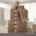 Madison Egyptian Cotton Plush Heavyweight 9 Piece Towel Set - Egyptian Cotton Towel Set by Superior Brand