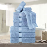Madison Egyptian Cotton Plush Heavyweight 9 Piece Towel Set - Egyptian Cotton Towel Set by Superior Brand