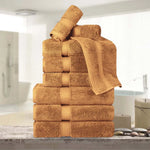 Madison Egyptian Cotton Plush Heavyweight 9 Piece Towel Set - Egyptian Cotton Towel Set by Superior Brand