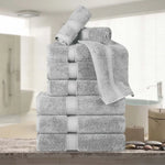 Madison Egyptian Cotton Plush Heavyweight 9 Piece Towel Set - Egyptian Cotton Towel Set by Superior Brand