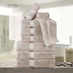 Madison Egyptian Cotton Plush Heavyweight 9 Piece Towel Set - Egyptian Cotton Towel Set by Superior Brand