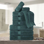 Madison Egyptian Cotton Plush Heavyweight 9 Piece Towel Set - Egyptian Cotton Towel Set by Superior Brand