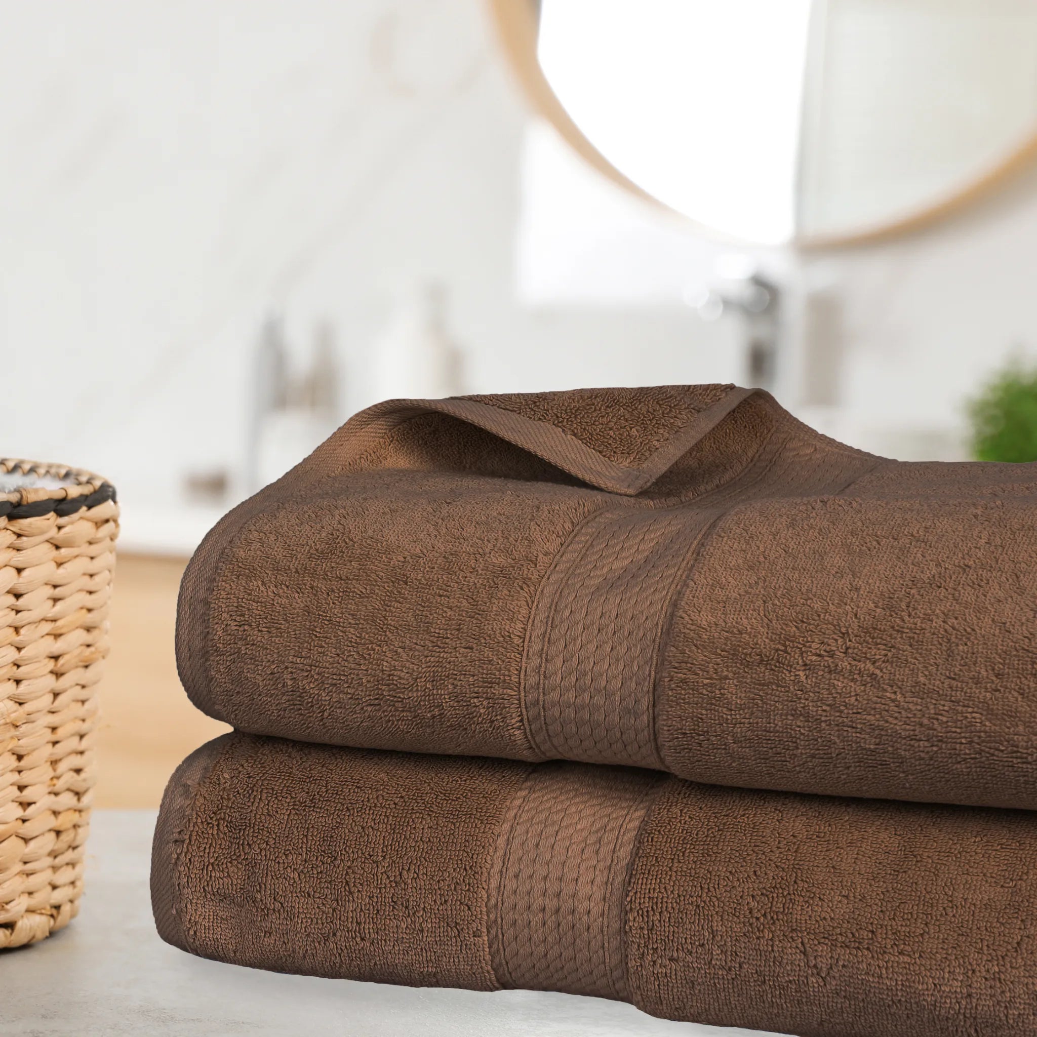 Egyptian Cotton Bath Towels - Plush Bath Sheet Set of 2