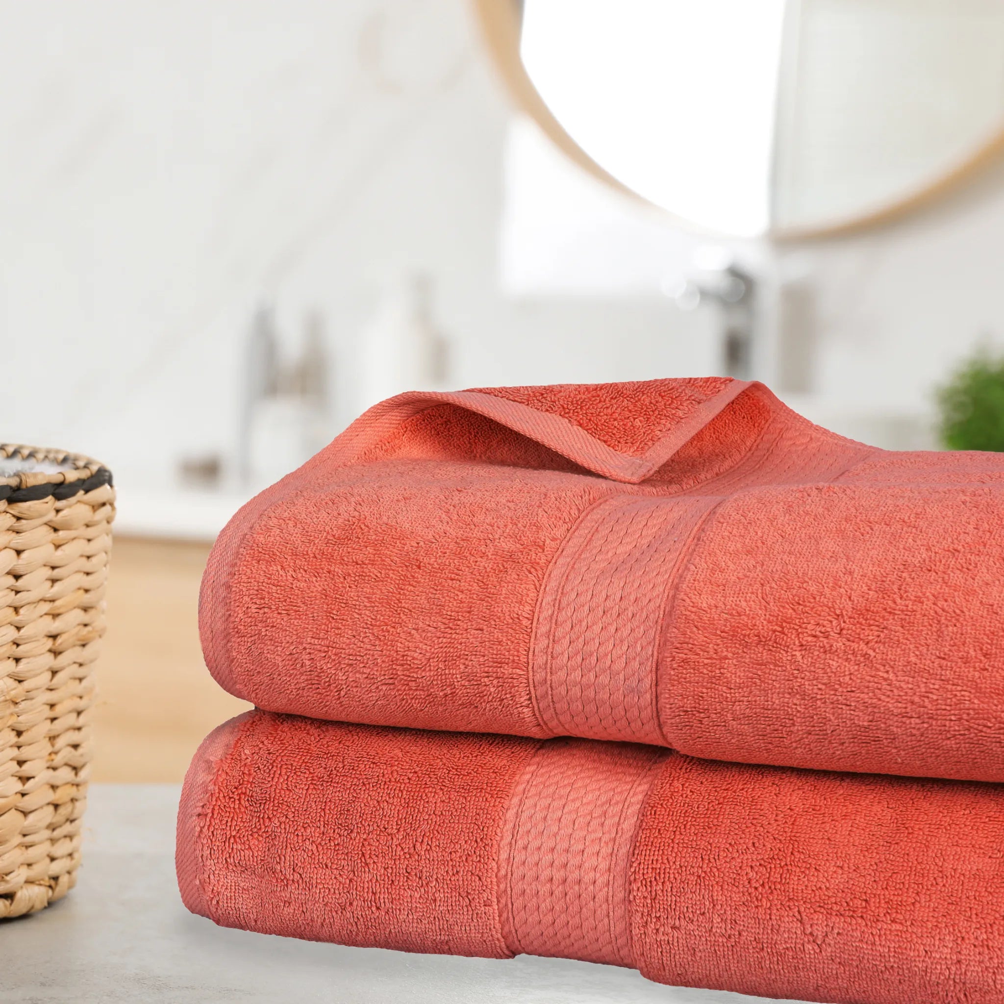 Egyptian Cotton Bath Towels - Plush Bath Sheet Set of 2
