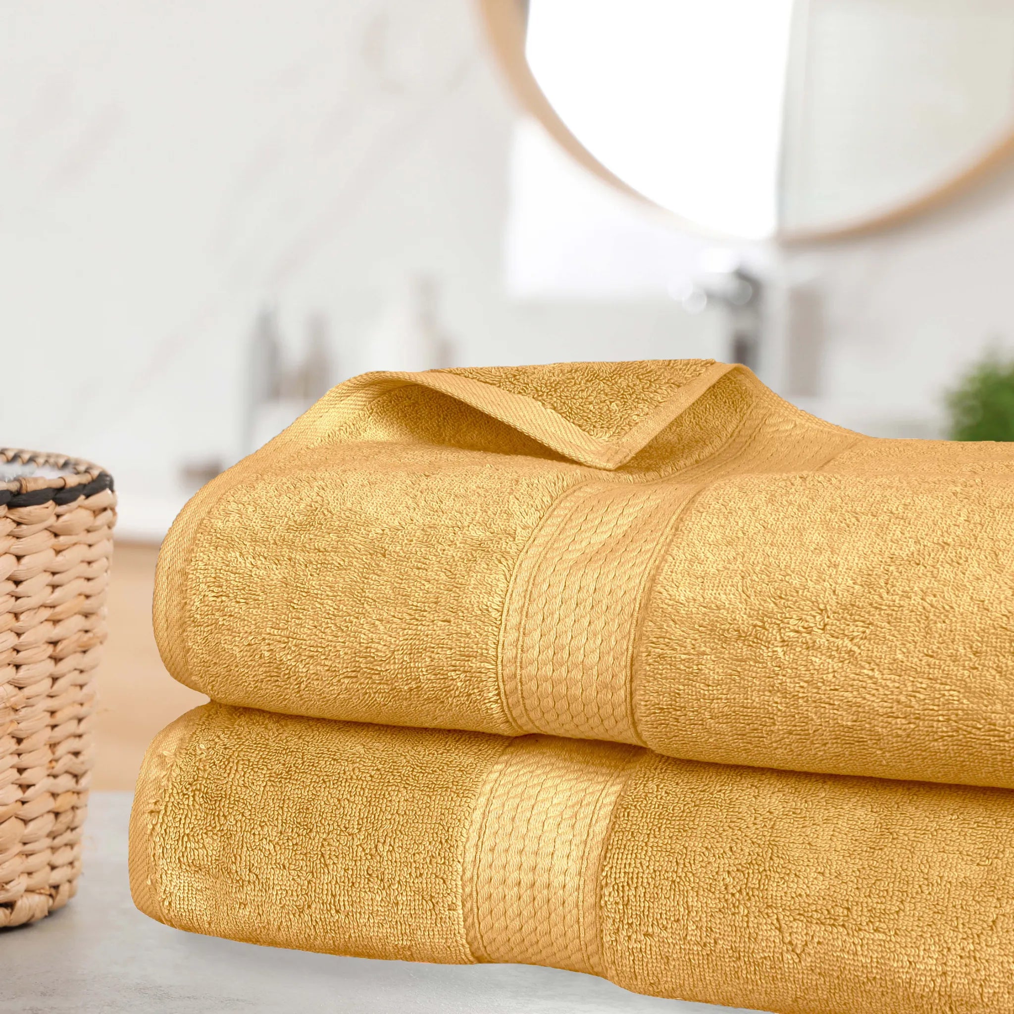 Egyptian Cotton Bath Towels - Plush Bath Sheet Set of 2