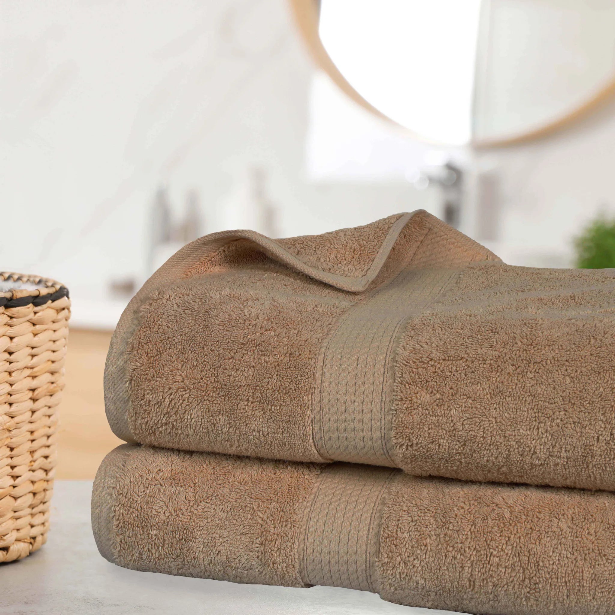 Egyptian Cotton Bath Towels - Plush Bath Sheet Set of 2