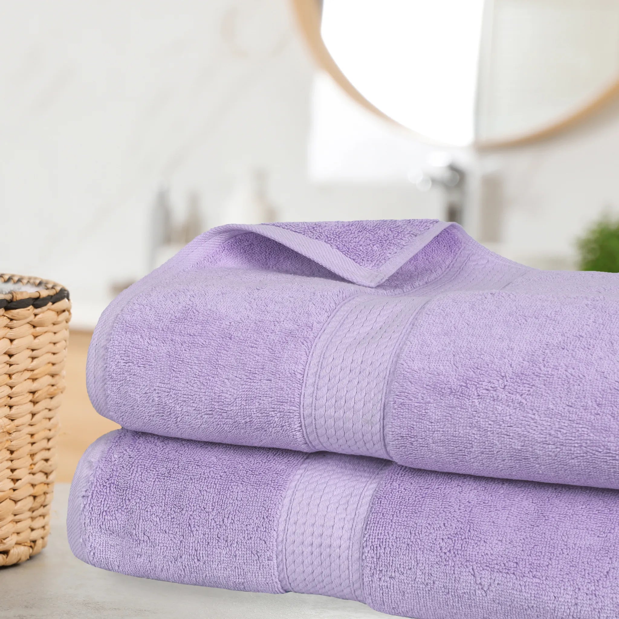 Egyptian Cotton Bath Towels - Plush Bath Sheet Set of 2