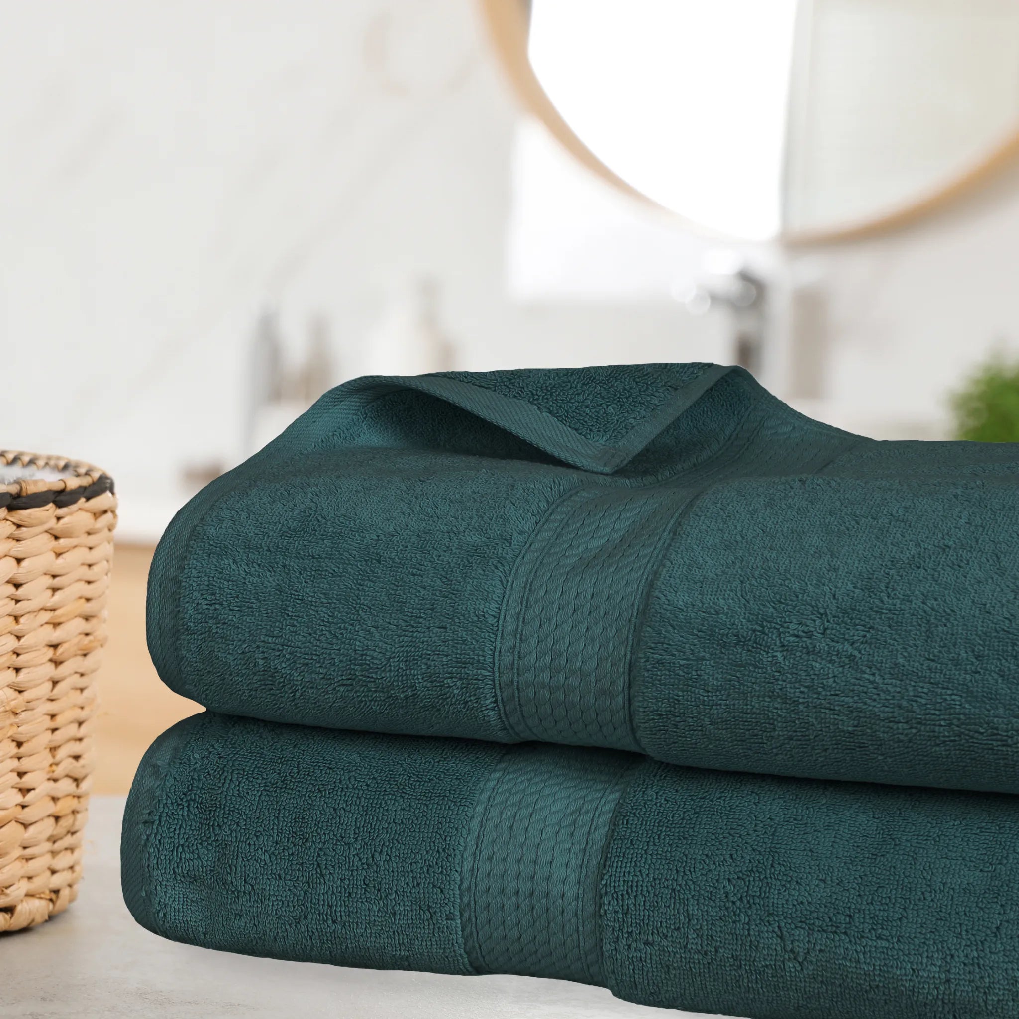 Egyptian Cotton Bath Towels - Plush Bath Sheet Set of 2