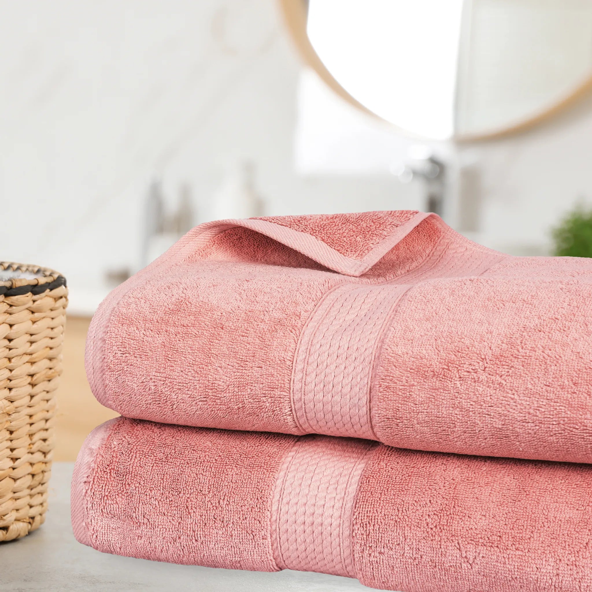 Egyptian Cotton Bath Towels - Plush Bath Sheet Set of 2