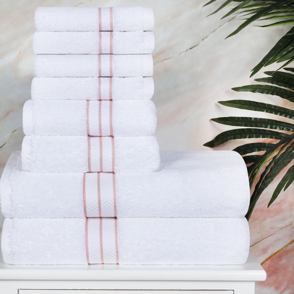 Turkish Cotton Heavyweight Plush 8 Piece Towel Set