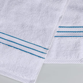 Superior Ultra-Plush Turkish Cotton Super Absorbent Solid Bath Towel Set of 4 - Light blue