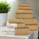 Lodi Cotton 9-Piece Bathroom Towel Set – Absorbent Mid-Weight Solids & Patterns