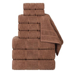 Napa Zero Twist Cotton Solid Waffle Honeycomb 9 Piece Towel Set - Towel Set by Superior Brand