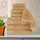 Rayon from Bamboo Eco-Friendly Fluffy Soft Solid 9 Piece Towel Set - Towel Set by Superior Brand