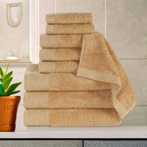 Rayon from Bamboo Eco-Friendly Fluffy Soft Solid 9 Piece Towel Set - Towel Set by Superior Brand