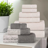 Lodi Cotton 9-Piece Bathroom Towel Set – Absorbent Mid-Weight Solids & Patterns