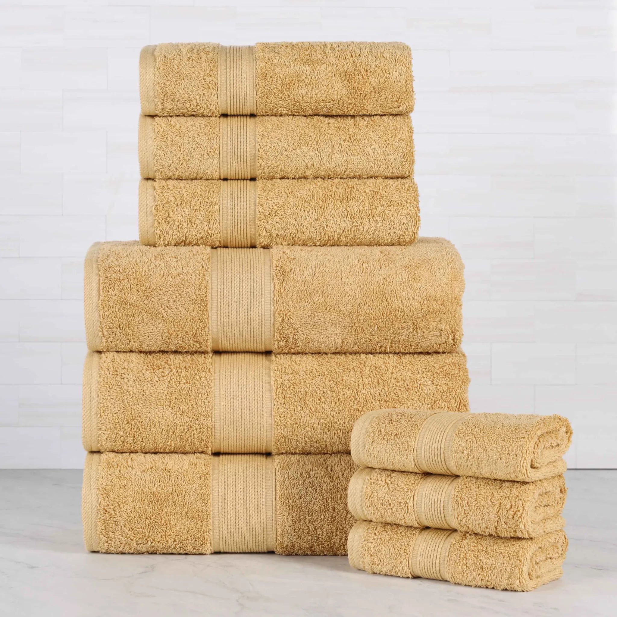 Oregon Organic Cotton Medium Weight Solid 9-Piece Towel Set - Towel Set by Superior Brand