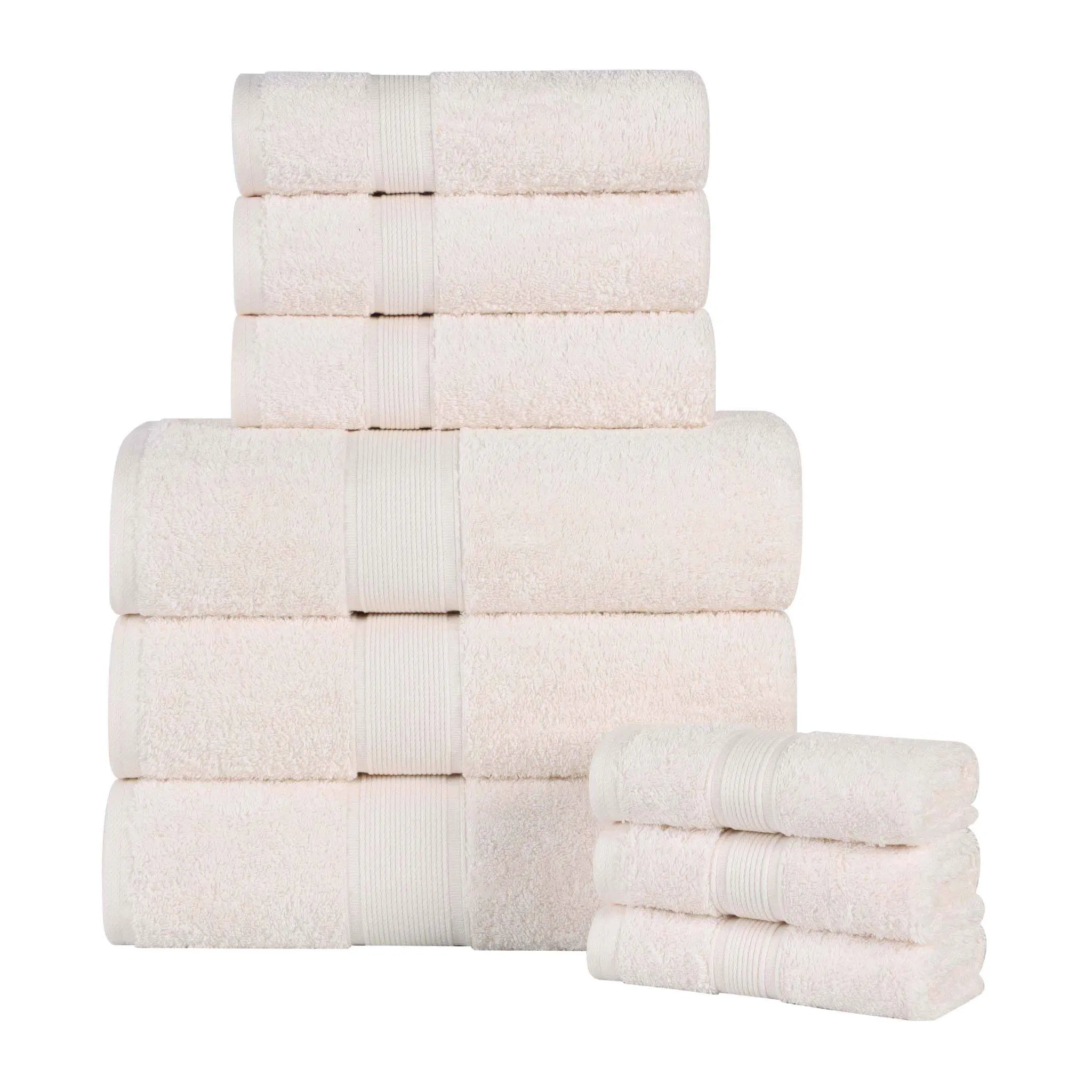 Oregon Organic Cotton Medium Weight Solid 9-Piece Towel Set - Towel Set by Superior Brand