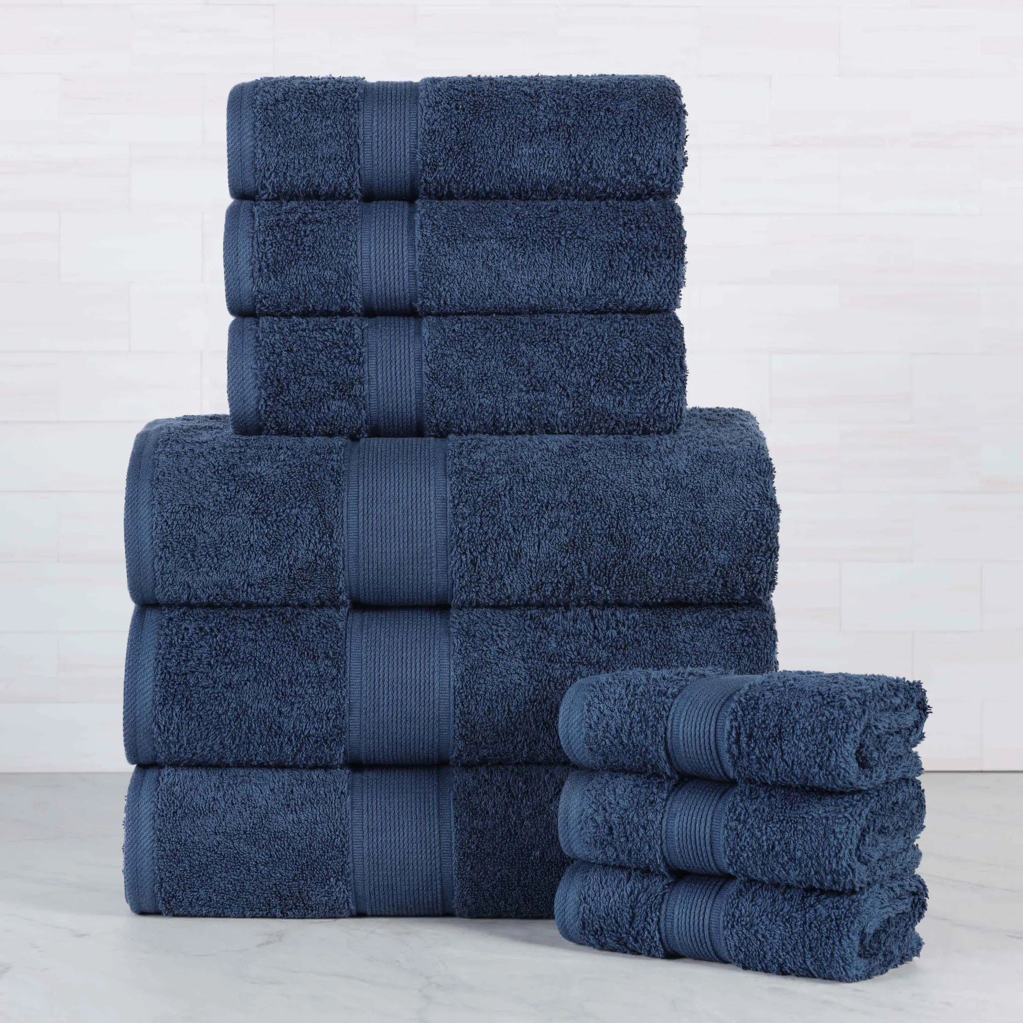Oregon Organic Cotton Medium Weight Solid 9-Piece Towel Set - Towel Set by Superior Brand