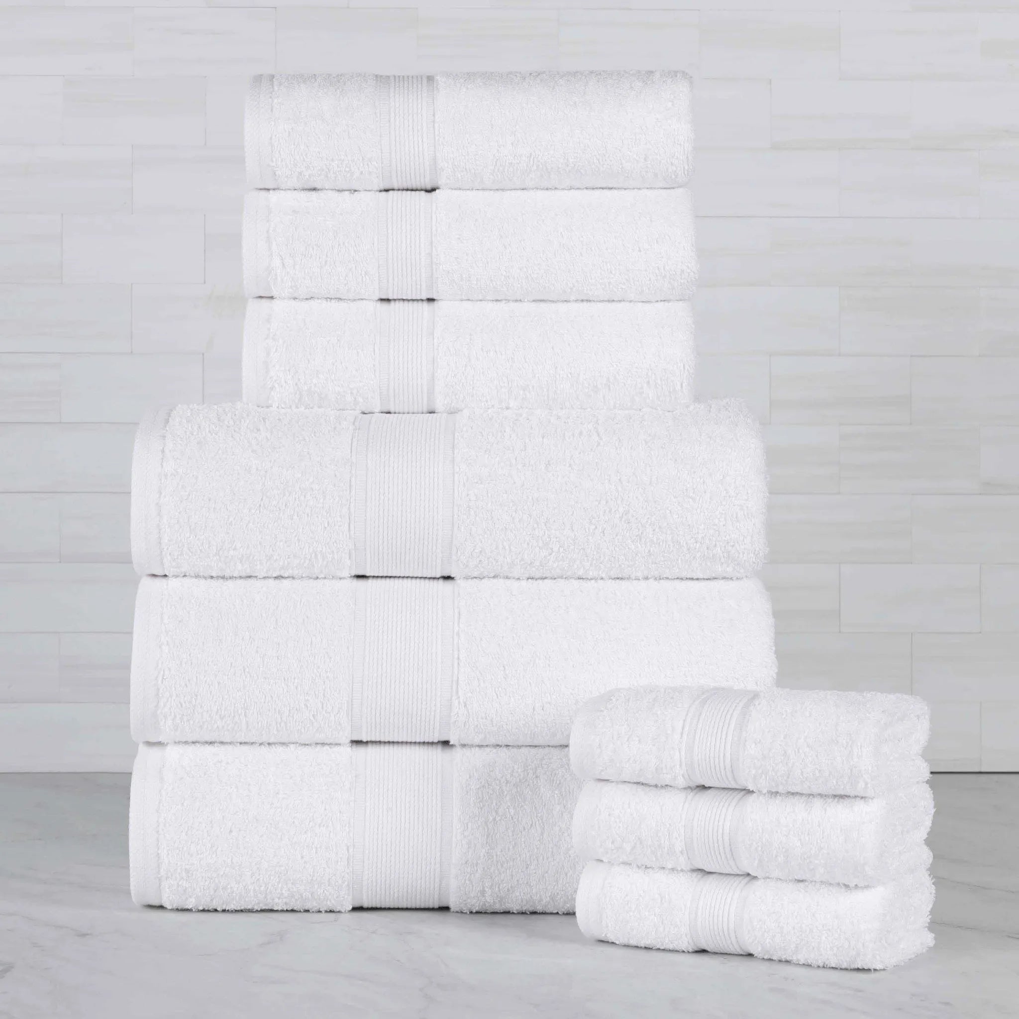 Oregon Organic Cotton Medium Weight Solid 9-Piece Towel Set - Towel Set by Superior Brand