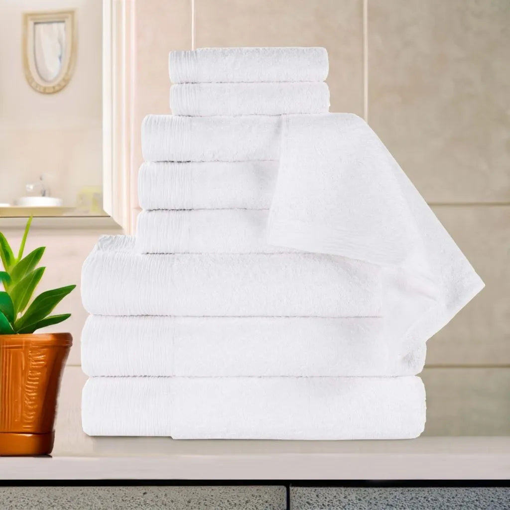 Rayon from Bamboo Eco-Friendly Fluffy Soft Solid 9 Piece Towel Set - Towel Set by Superior Brand