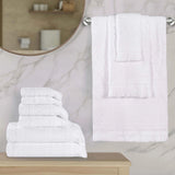 Rolla Cotton Geometric Jacquard Plush Soft Absorbent 9 Piece Towel Set - Towel Set by Superior Brand