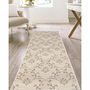Superior Aberdeen Victorian Floral and Diamond Area Rug or Runner - Beige