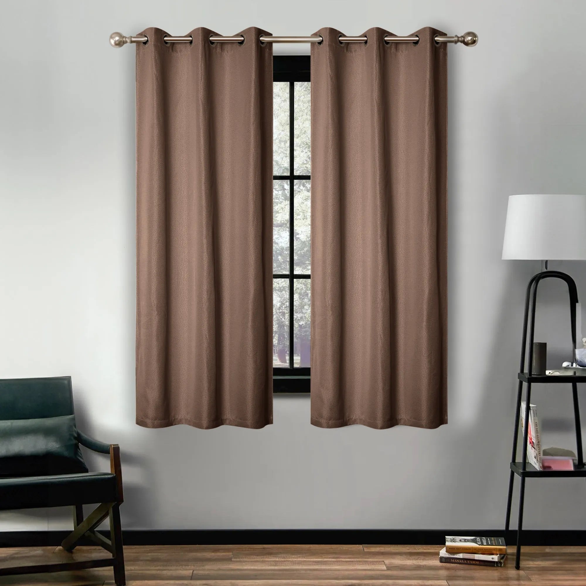 Linen Pattern Washable Room Darkening Blackout Curtains, Set of 2 - Blackout Curtains by Superior Brand